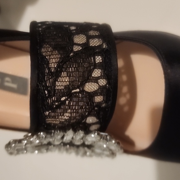 SJP BY SARAH JESSICA PARKER BLACK SATIN PUMP SIZE 35 - Picture 4 of 7